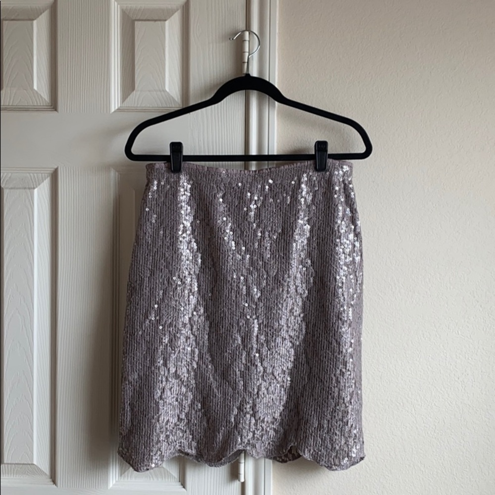 Anthropologie Sequin Lavender Skirt